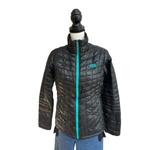 The North Face Women’s ThermoBall Lightweight Quilted Jacket Black Teal S